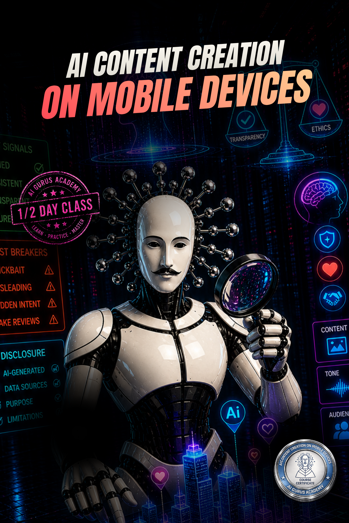 AI Content Creation on Mobile Devices course — mobile-first generative AI for creators on LearnAI.TV