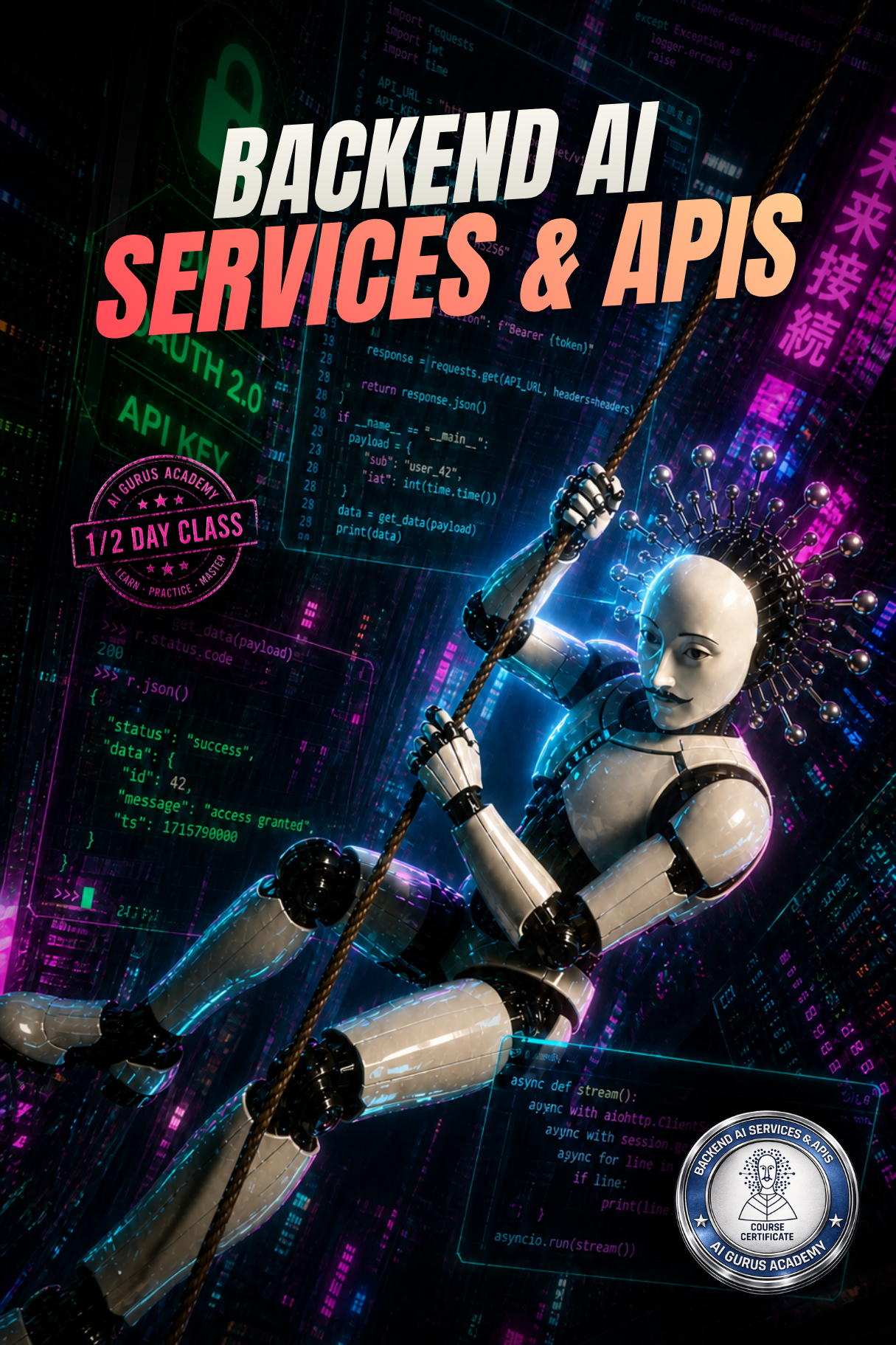 Backend AI Services and APIs course — server-side AI engineering training on LearnAI.TV