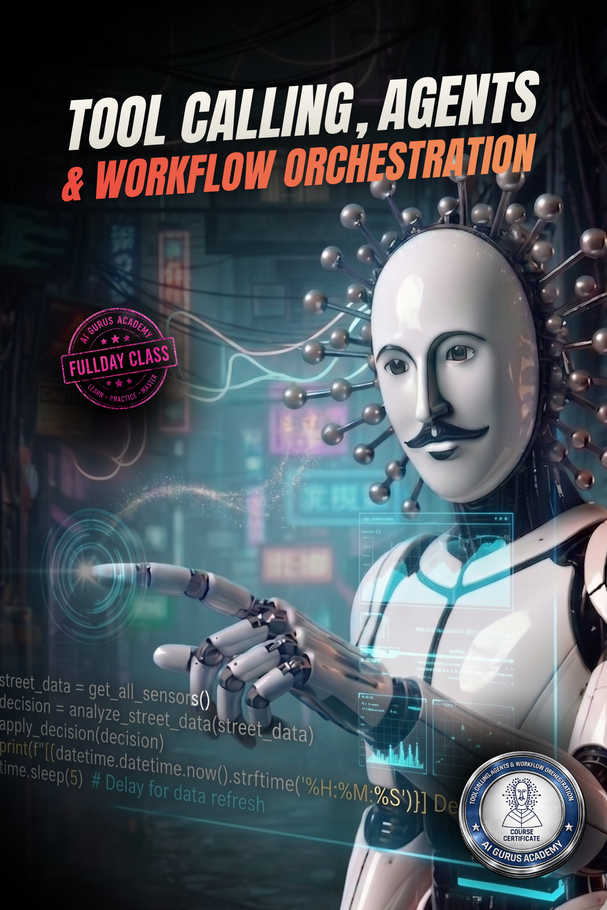 Tool Calling, Agents and Workflow Orchestration course — AI agent development training on LearnAI.TV